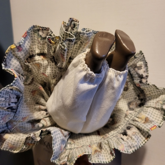 Vintage Handmade Porcelain African American Doll - Picture 4 of 6